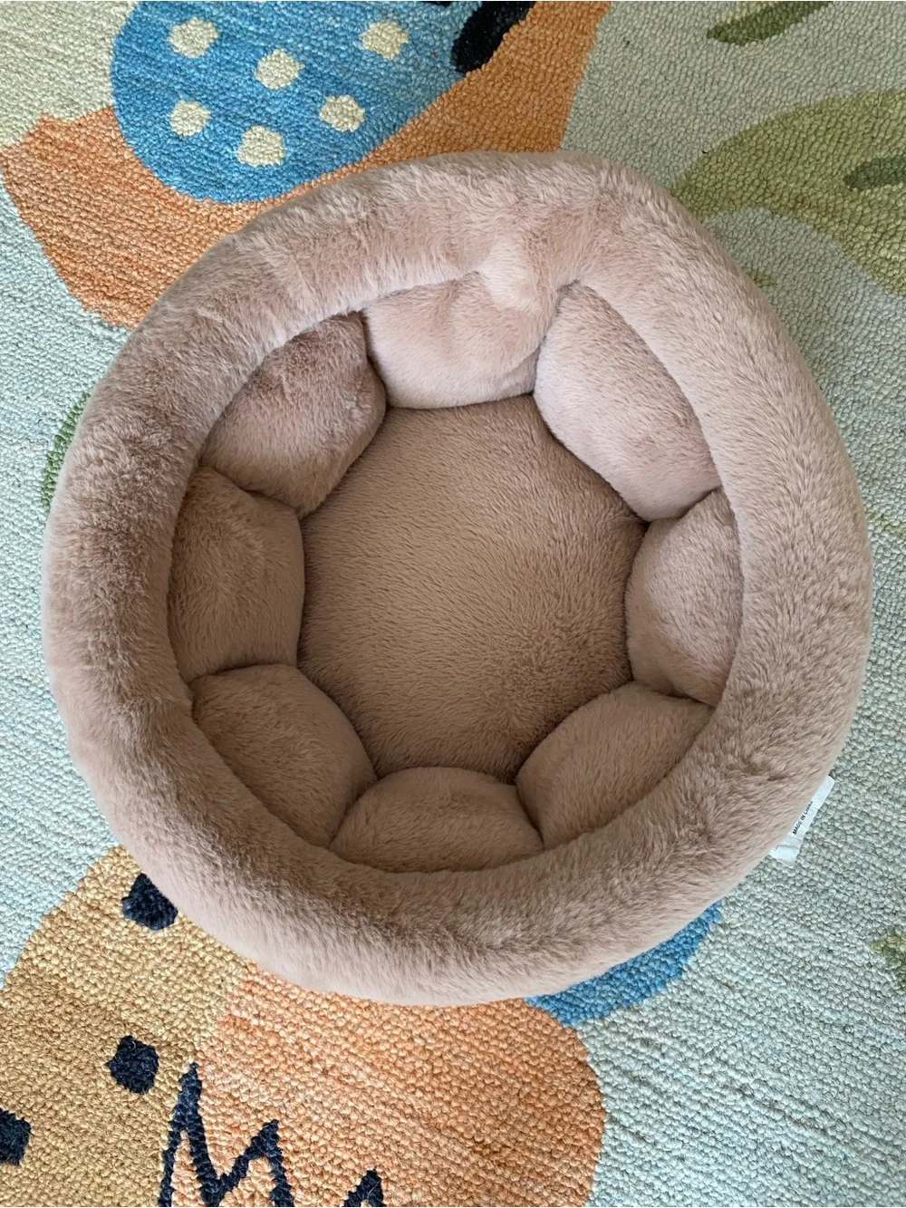 Martha Stewart - Faux Fur Reversible Small Round Pet Bed